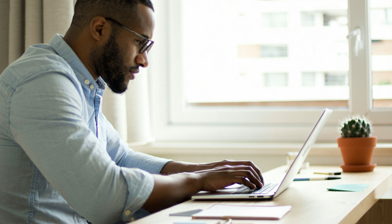 Freelancer reviewing a self assessment tax bill on a laptop
